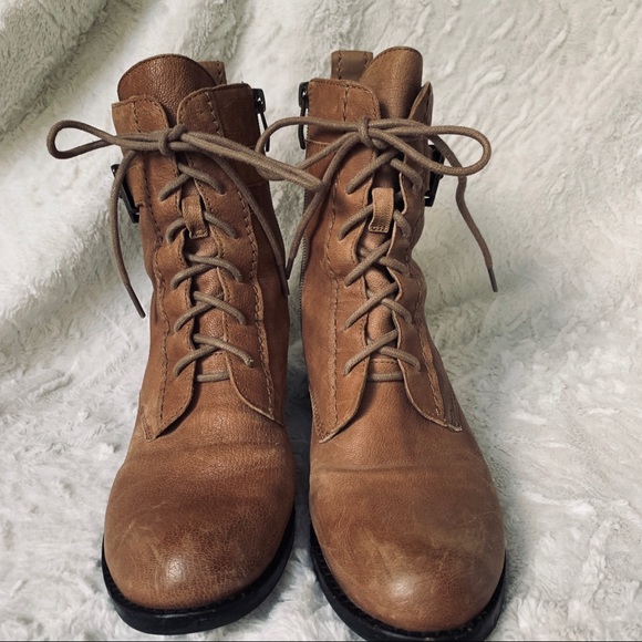 SOLD! Vince Camuto Lace Up Leather Boots - Picture 2 of 7